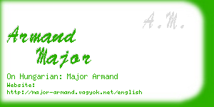 armand major business card